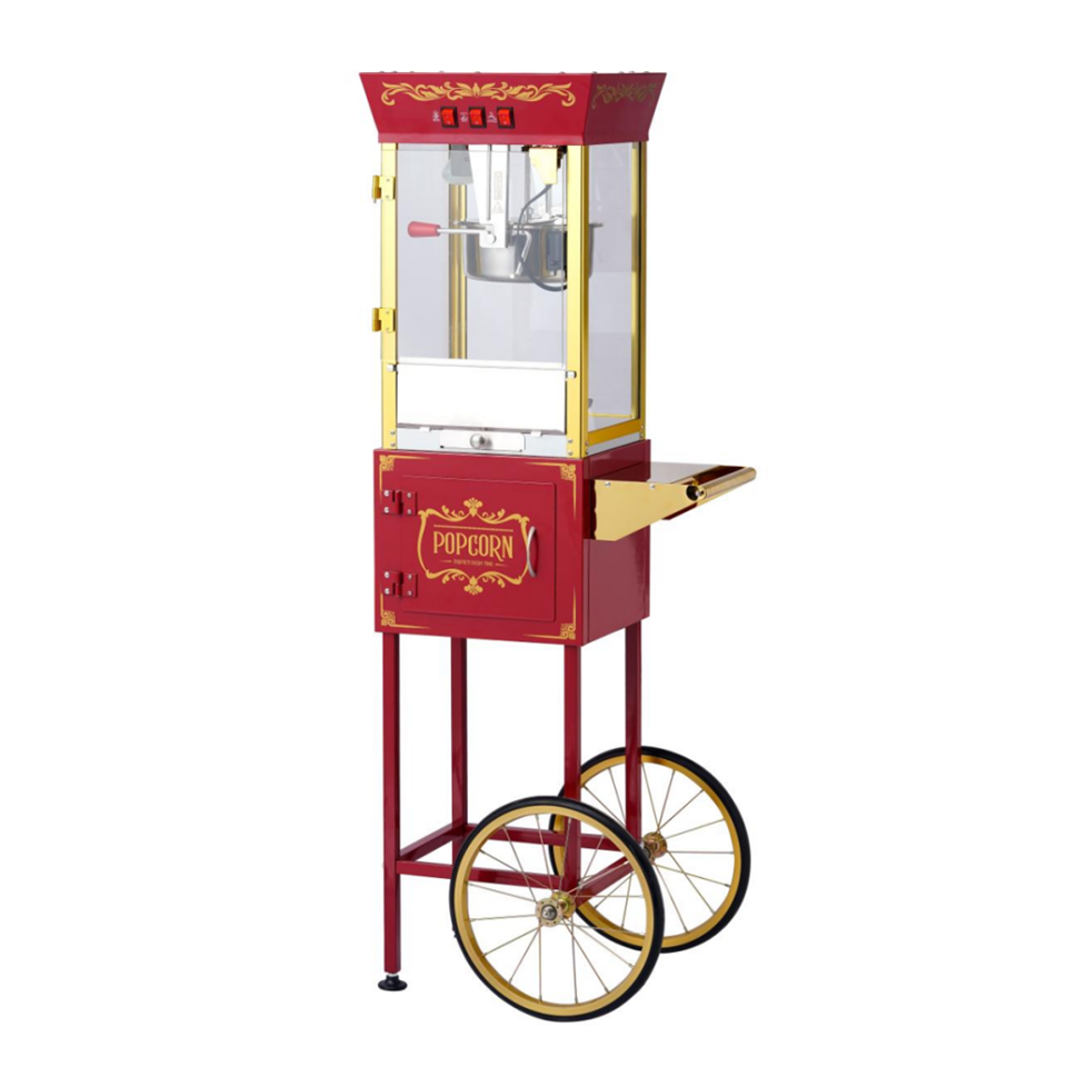 Mały, zabytkowy ekspres do popcornu